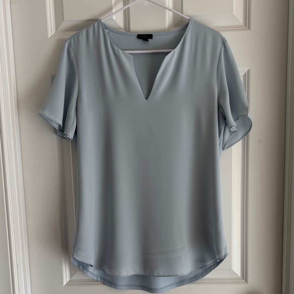Ann Taylor Factory Soft Blue Blouse